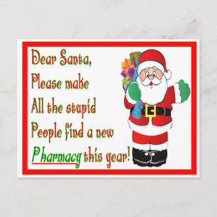 Cartes et cadeaux de Noël du pharmacien