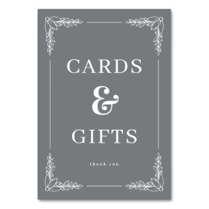 Cartes et Cadeaux Élégants Gris Reconnaissants Ens
