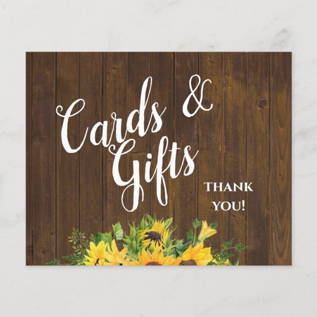 Cartes et cadeaux Merci Rustique Mariage Signal (Devant)