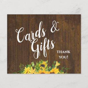 Cartes et cadeaux Merci Rustique Mariage Signal
