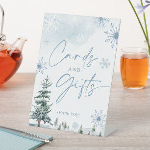 Cartes et cadeaux Panneau d'hiver bleu