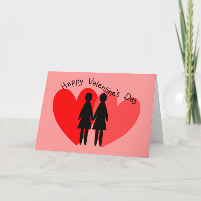 Cartes et cadeaux Valentine lesbiennes (Devant)