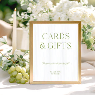 Cartes et Cadeaux Vert Sauge et Bleu Douce Étiquet