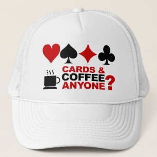 Cartes et casquette café