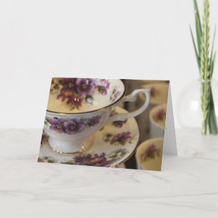 CARTES ET INVITATIONS DE NOTE DE TASSE DE THÉ