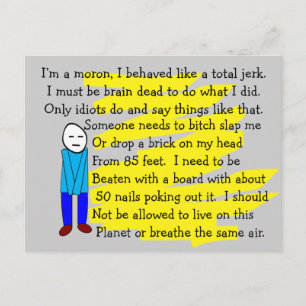 Cartes et Porte - clés amusants "Je suis désolé"