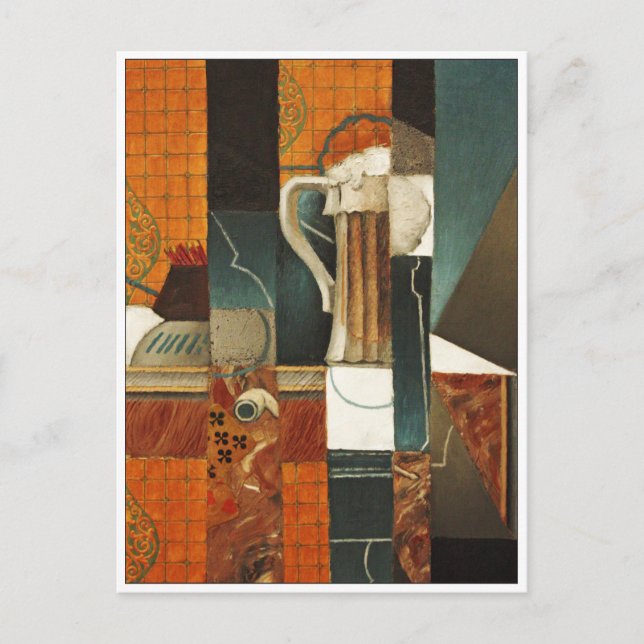 Cartes et verre de bière de Juan Gris (Devant)
