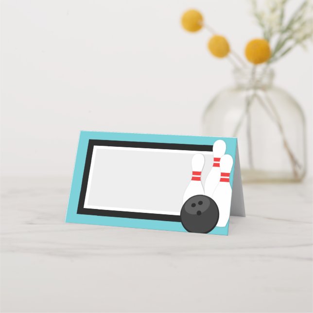 Cartes étiquettes ou cartons de table pliants bleu (Devant)