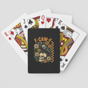 Cartes F-Caw-F Corbeau Jeu de mots Drôle d'oiseau Croassa