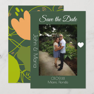 Cartes Faire-Part avec Motif de Formes de Cactus A