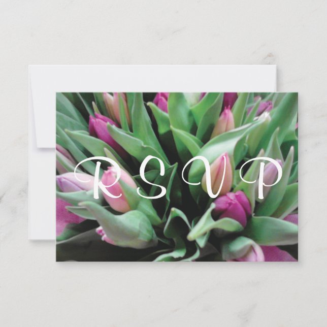 Cartes Faire-part de mariage RSVP | fleurs de tuli (Devant)