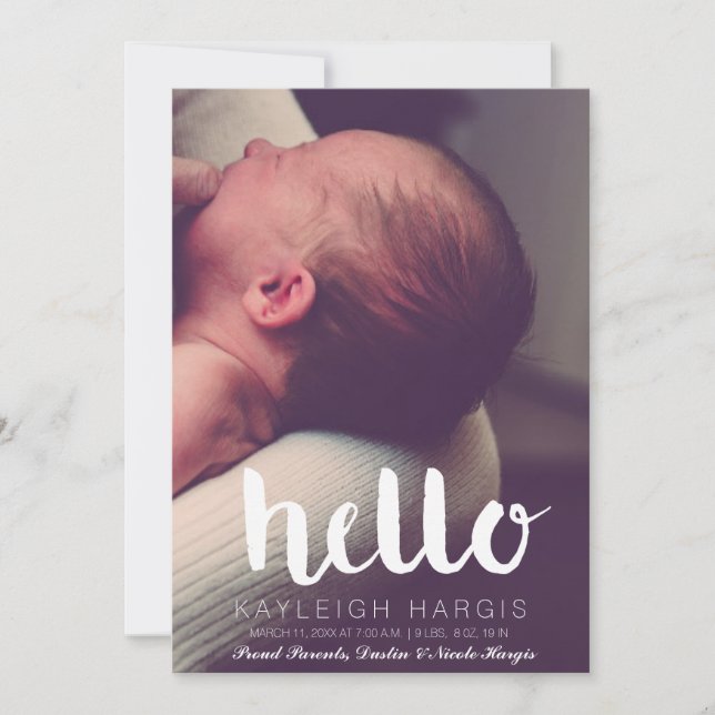 Cartes faire-part de naissance (Devant)