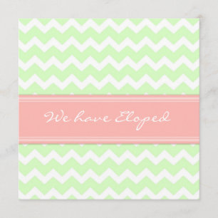 Cartes Faire-part Elopement de la menthe de corail