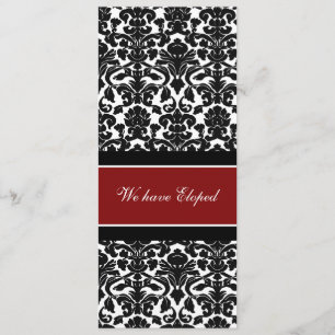 Cartes Faire-part Red Damask Elopement