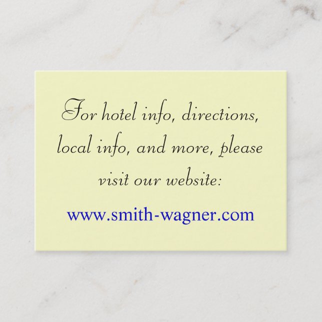 Cartes faites sur commande de page Web de mariage (Devant)