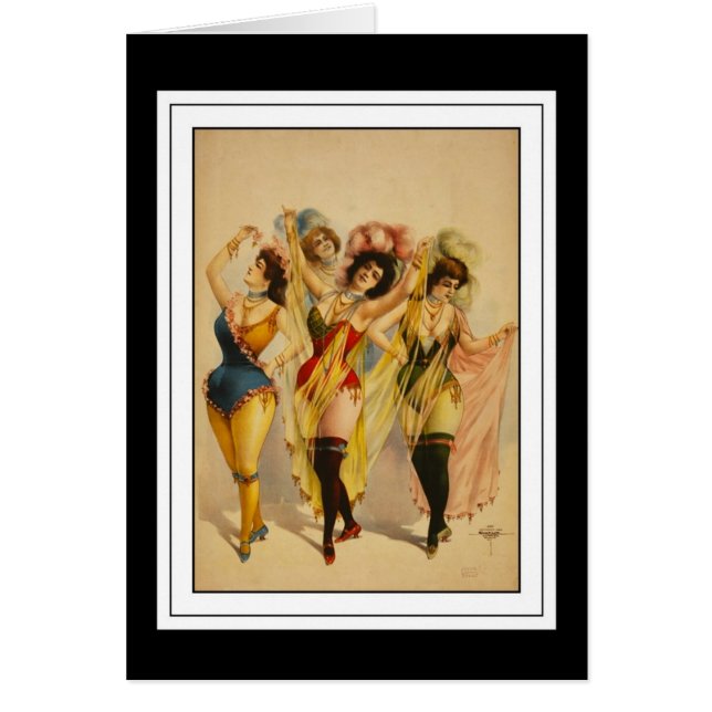 Cartes Filles de Danse Vintage (Devant)