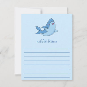 Cartes fixes Kawaii Plat pour enfants requins