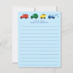 Cartes fixes pour enfants de Cute Trucks