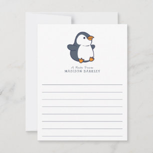 Cartes fixes pour enfants pingouins adorables