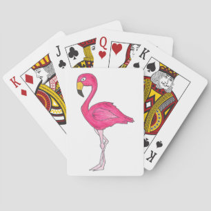 Cartes Flamant rose rose Flamants roses Carte de jeu pour