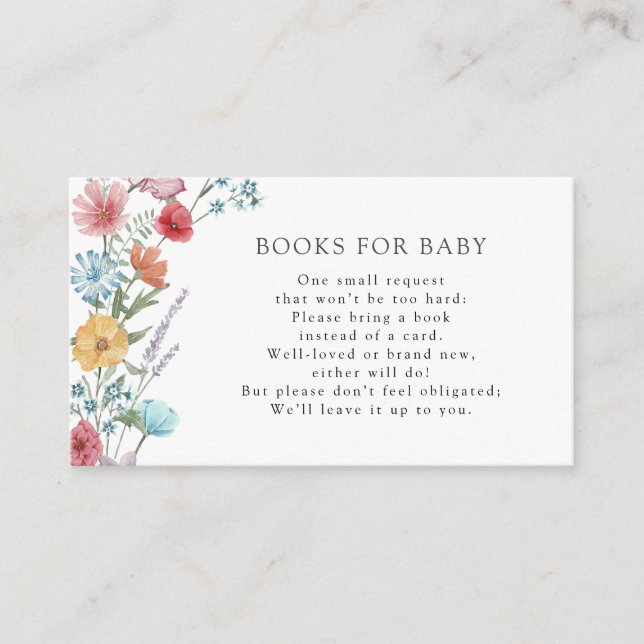 Cartes Fleur Sauvage pour Bébé (Devant)