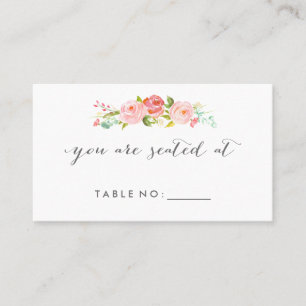 Cartes Fleurales de Table Jardin de Roses Recto-Ve