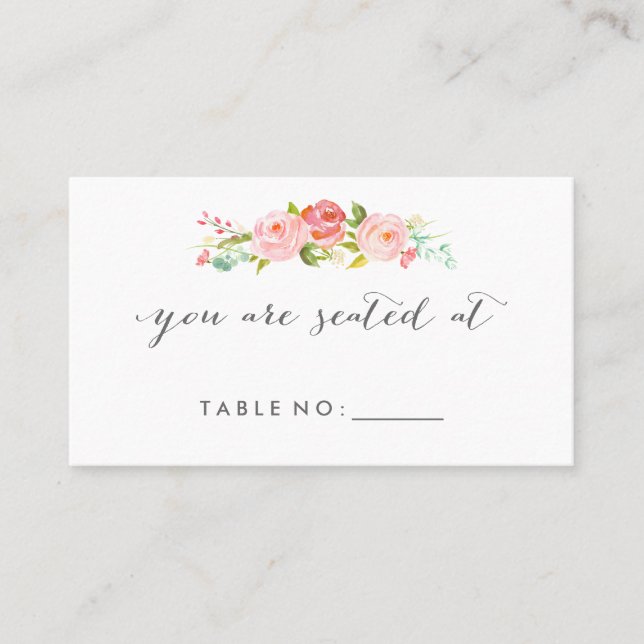 Cartes Fleurales de Table Jardin de Roses Recto-Ve (Devant)