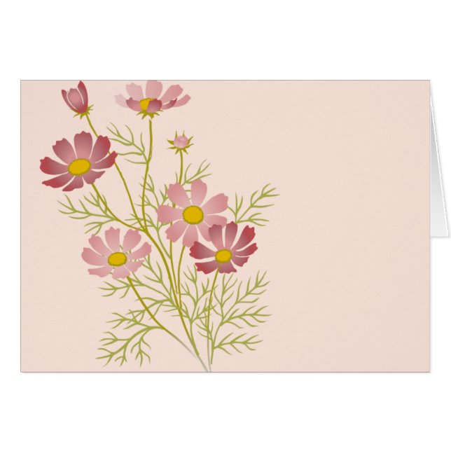 Cartes florale vierges Toutes les occasions (Devant horizontal)