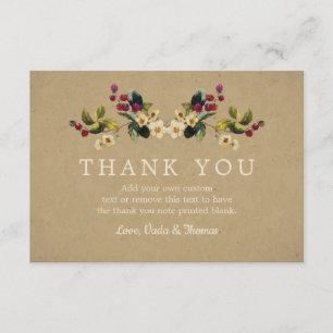 Cartes florales de Merci de pays