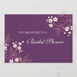 Cartes florales d'invitation de Fête de la mariée