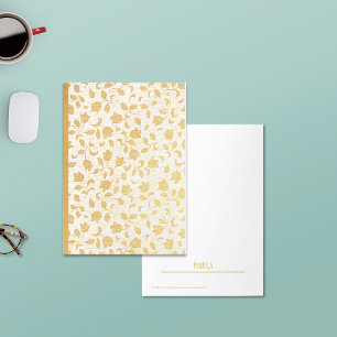 Cartes florifères personnalisées Real Gold Foil