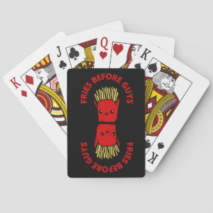 Cartes FRIES BEFORE GUYS jeu de mots drôle sur les frites