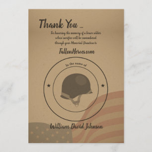 Cartes funèbres de Merci de soldat