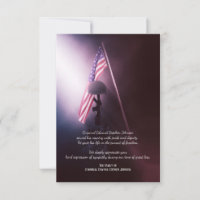 Cartes funèbres tombées de Merci de soldat