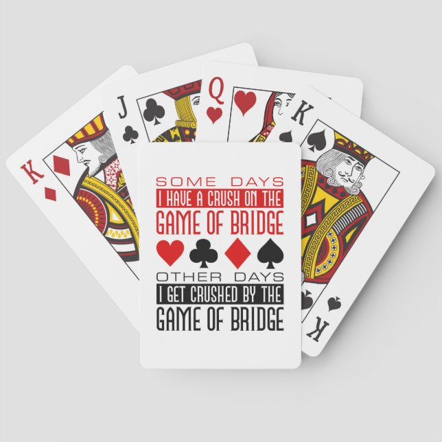Cartes Funny Bridge Player Club écrasé jeu de pont (dos)