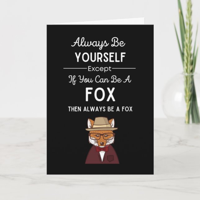 Cartes Funny Fox Citations d'humour Animal (Devant)