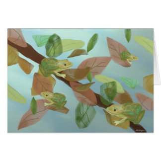 Cartes gambadantes de grenouilles