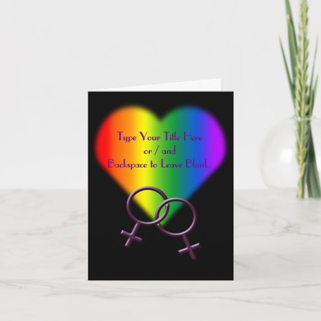 Cartes gay pride personnalisées Rainbow Love Carte (Devant)