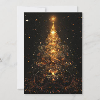 Cartes Gold Abstrait Christmas Tree
