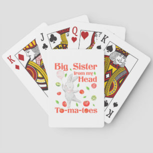 Cartes Grande Soeur de ma tête à mon jeu de tomates