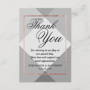 Cartes grises de Merci de Geo d'or rose