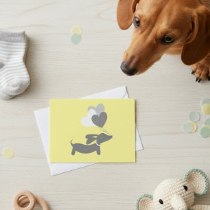 Cartes grises jaunes de Merci de baby shower de