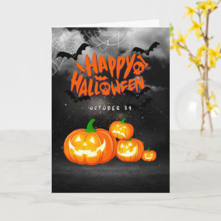 Cartes Halloween mignonnes Fantômes, Citrouilles