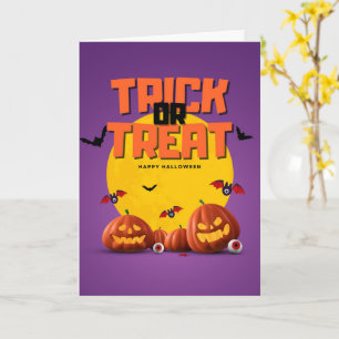 Cartes Halloween mignonnes Fantômes, Citrouilles
