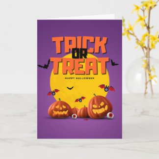 Cartes Halloween mignonnes Fantômes, Citrouilles