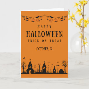 Cartes Halloween mignonnes Fantômes, Citrouilles