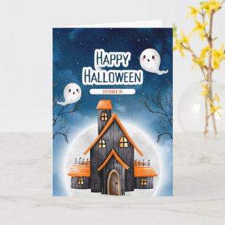 Cartes Halloween mignonnes Fantômes, Citrouilles