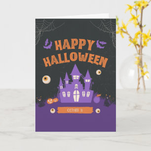 Cartes Halloween mignonnes Fantômes, Citrouilles