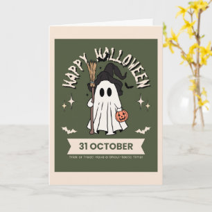 Cartes Halloween mignonnes Fantômes, Citrouilles