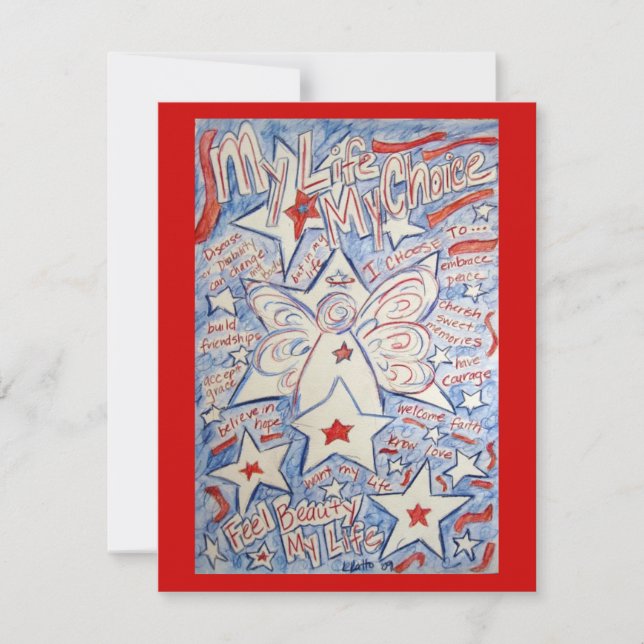 Cartes Invitations Angel Stars & Stripes (Devant)